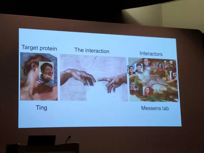 Ting as Adam interacting with the Redox lab - Daria's slide show