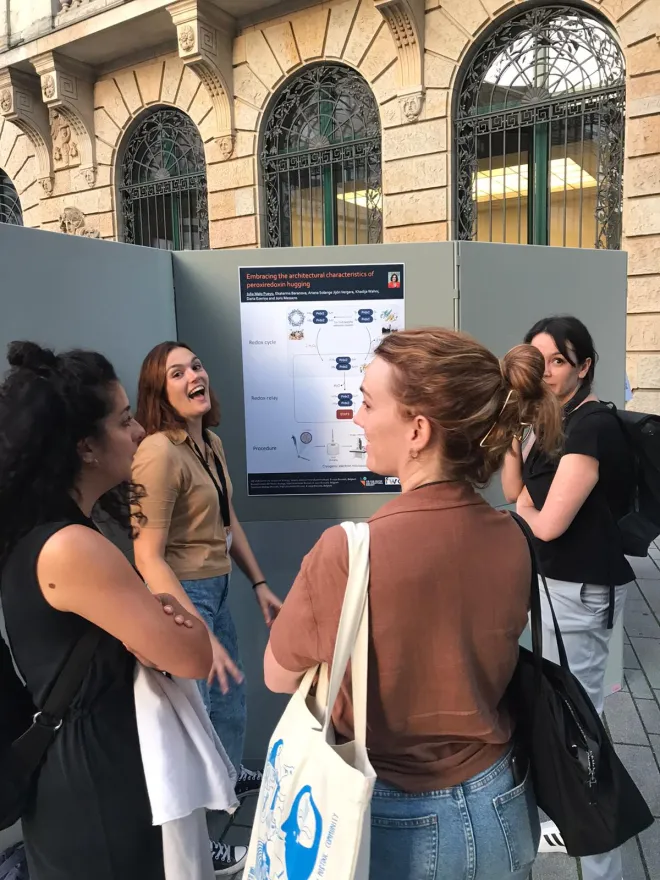 Julia at her poster