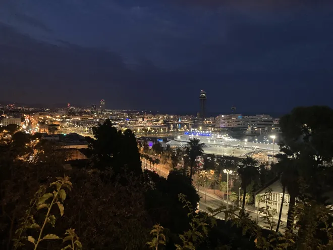 Barcelona: night view from Montjuïc