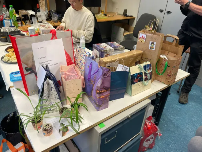 Gifts waiting to be exchanged