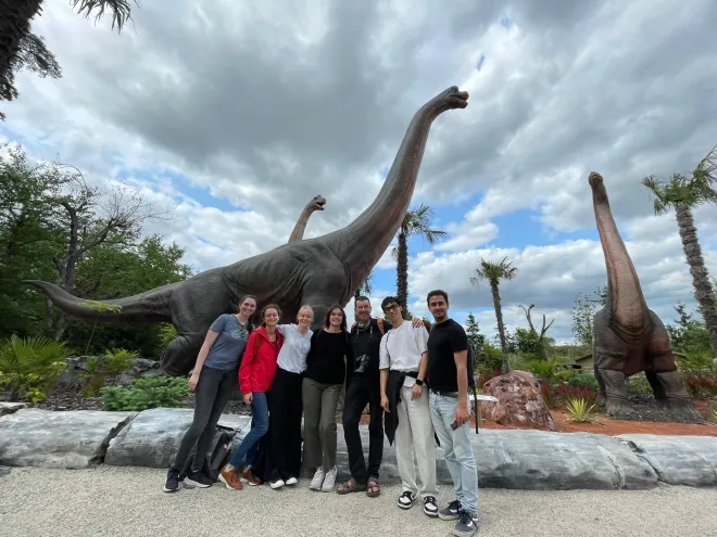 at the dino's
