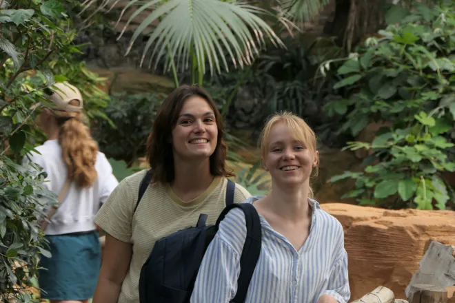 Julia and Siska exploring