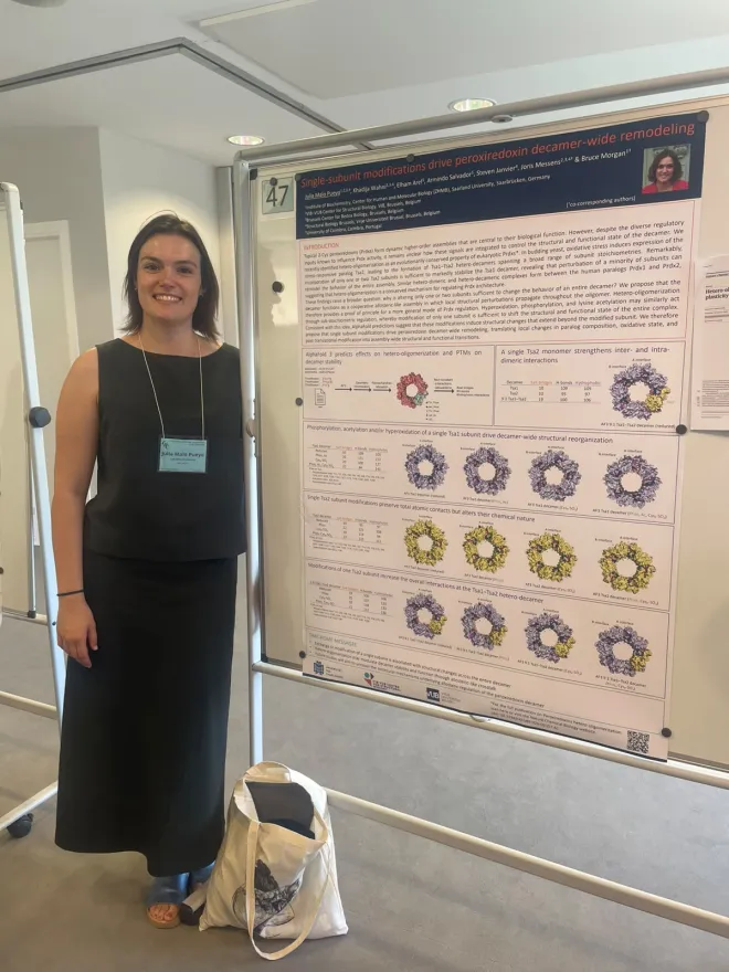 Julia at her poster
